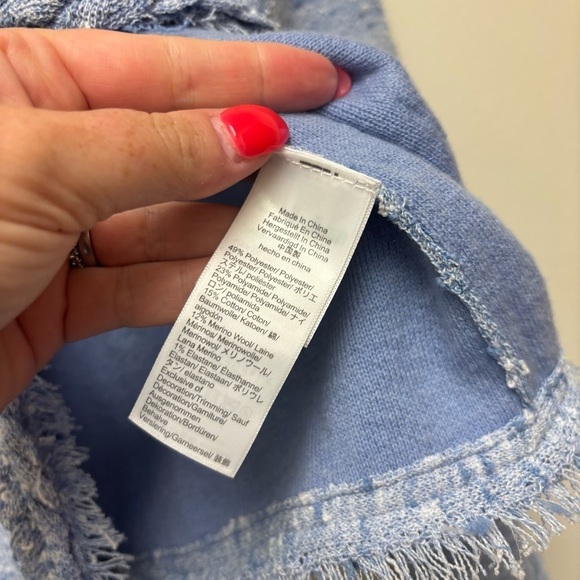 J. Crew Marled Fringe-Trim Sweater Lady Jacket - Picture 11 of 13